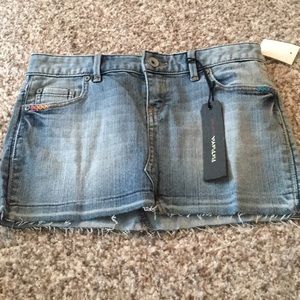 Mini jean skirt